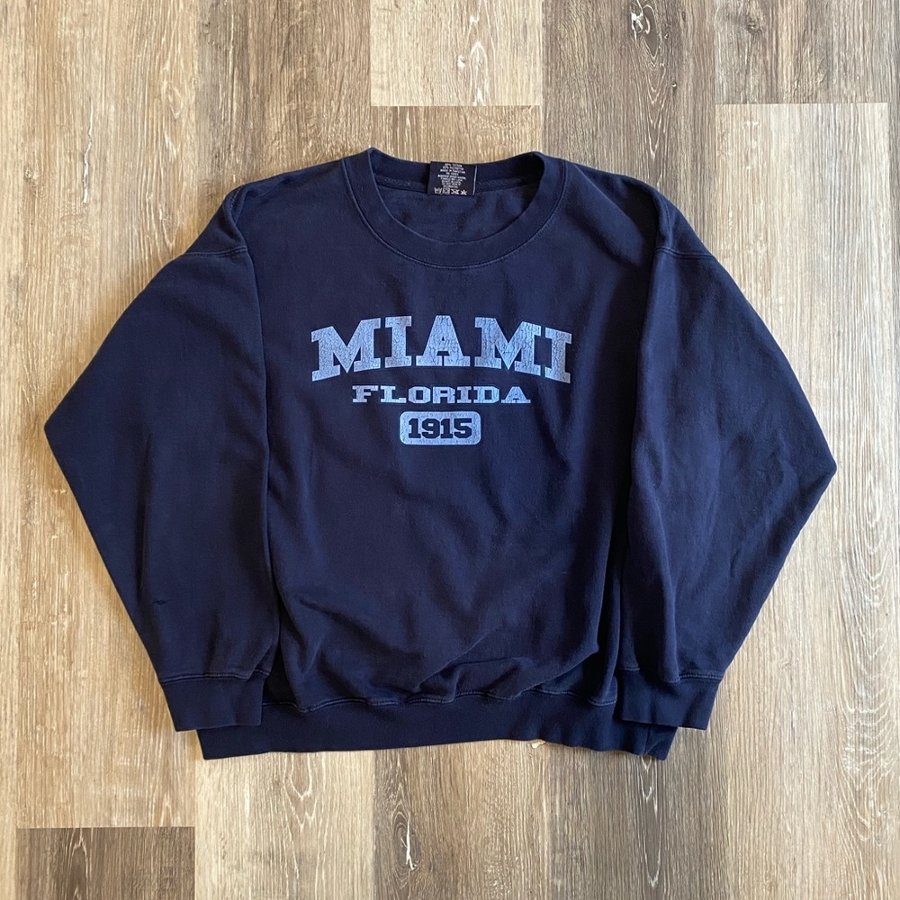 Miami Navy Blue Crewneck Sweatshirt